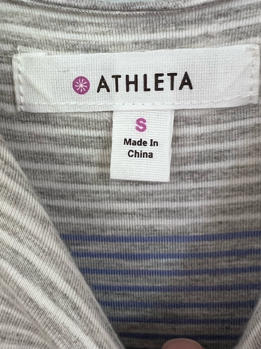 Athleta Santa Maria Sleeveless Dress Gray Striped Size Small - Picture 5 of 11